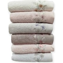 Şıkel 6'lı Paket Cotton Havlu 50*90CM Elit Nakışlı Başak 2