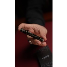 Caka Benzinli Pirinç Gemici (Muhtar) Çakmağı - Slim Black Crackle