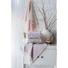 Pupilla Jakarlı Dray El-Yüzhavlu 50*90CM Poni 4'lü Paket