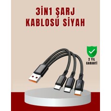 TKÇ 3’ü 1 Arada Hızlı Şarj Kablosu – Ios Android Type-C Uyumlu