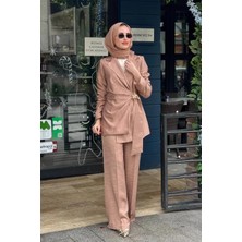 Jamila Sarah Pantolunlu Takım SS26-9306 Camel
