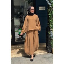 Qooq Sasha Pantolonlu Takım 26SS205T Camel