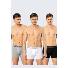 Cacharel Erkek Uzun Paçali 3'lü Boxer, %95 Pamuk, %5 Elastan