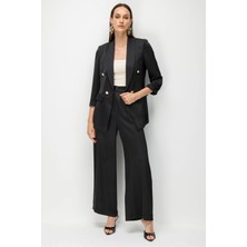 Ekol Beli Lastikli Pileli Bol Paça Pantolon 1220