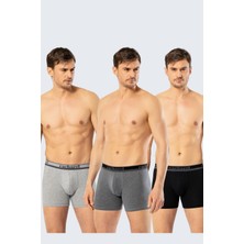 Cacharel Erkek Uzun Paçali 3'lü Boxer, %95 Pamuk, %5 Elastan