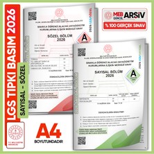 Karakutu Yayınları 2026 Lgs Meb Tıpkı Basım Çıkmış Soru Sayısal-Sözel Kitapçıkları (Video/pdf Çözümlü Türkiye Geneli)