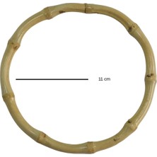 Marifet Dükkan 11 cm Bambu Çanta Sapı O Model / 2 Adet