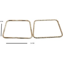 Marifet Dükkan Çentikli 11 cm Dörtgen Çanta Sapı / 2 Adet