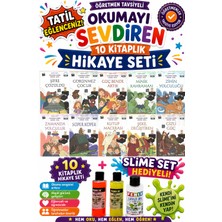 Üçgen Yayıncılık 4.sınıf Öğretmen Tavsiyeli Okumayı Sevdiren 64 Sayfa 10 Kitaplık Hikaye Seti-2 (Slime Set Hediyeli)