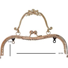 Marifet Dükkan Metal Çanta Sapı Çiçekli 20 cm / 1 Adet