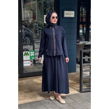 Magazin Tensel Etekli Takım 7502 Lacivert