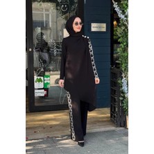 Jamila Sarah Milena Pantolonlu Takım SS26-9334 Siyah