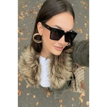 Clodi Fiore Çiçekli Siyah Yeni Sezon Vintage Popüler Lüx Kadın Güneş Gözlüğü