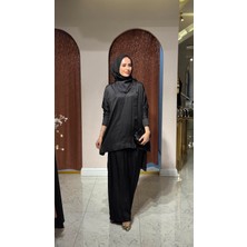 Green Jade Pamuk Saten Pantolonlu Takım 4900 Siyah