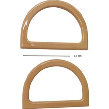 Marifet Dükkan 12 cm D Model Plastik Çanta Sapı / 2 Adet