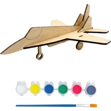 Kidose Ahşap Jet Uçak Yapım Kiti | Eğitici Çocuk Etkinliği