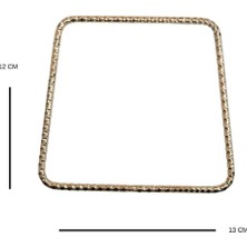 Marifet Dükkan Çentikli 14 cm Metal Çanta Sapı / 2 Adet