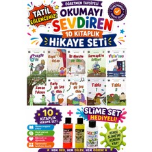 Üçgen Yayıncılık 4.sınıf Öğretmen Tavsiyeli Okumayı Sevdiren 64 Sayfa 10 Kitaplık Hikaye Seti-3 (Slime Set Hediyeli)