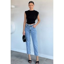 Gülseli Kadın Taşlı Büyük Beden Jean Kot Pantolon P-00021902