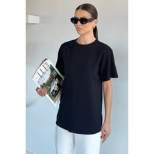 Gülseli Kadın Bisiklet Yaka Basic Tişört P-00021877