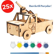 Kidose Çocuklar Için Ahşap Itfaiye Aracı Montaj Seti