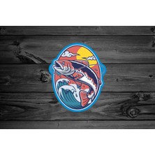 Sticker Usta Balık Avı Balıkçılık Sticker - Denizcilik Balık Off Road Araba Oto Motosiklet Karavan Cam Sticker - 00224