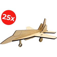 Kidose Jet Uçak Ahşap Montaj ve Boyama Seti | Kreş Etkinliği