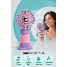 Saravita USB Şarjlı Mini El Fanı Taşınabilir Sessiz Masaüstü Vantilatör Mini Fan