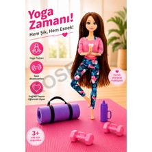 KoseToys Kız Oyuncak Bebek Eklemleri Hareketli Yoga Zamanı 30 cm