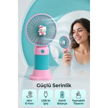 Saravita USB Şarjlı Mini El Fanı Taşınabilir Sessiz Masaüstü Vantilatör Mini Fan