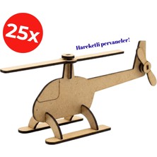 Kidose Helikopter Ahşap Montaj ve Boyama Seti | Kreş Etkinliği