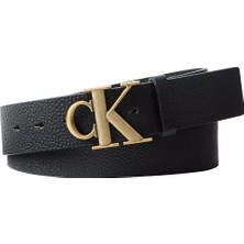 Calvin Klein Erkek Metal Tokalı Ayarlanabilir Deri Siyah Kemer LV04D7109G-V8K