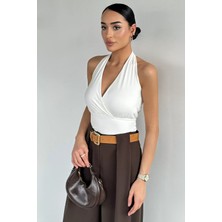 Gülseli Kadın Kruvaze Yaka Büzgülü Bluz P-00021841