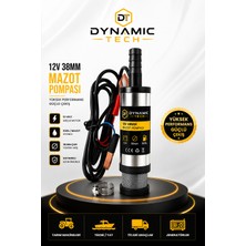 Dynamic Tech 12 Volt Mazot ve Su Zeytin Yağı Vs Sıvı Aktarma Pompası Dalgıç Pompa 40 Watt 38 mm