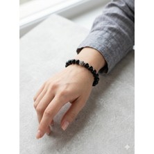 Rose Doğaltaş 8 mm Obsidyen Doğaltaş Bileklikunisex  Lak Kaplama
