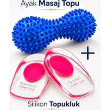 Topuk Dikeni Tabanlık Silikon Tabanlık Topukluk Topuk Pedi Topuk Ayak Ağrıları Için ve Ayak Doku Duyu  Masaj Aleti Silindiri Kırmed