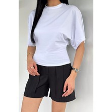 Gülseli Kadın Geniş Kol Basic Tişört P-00021832