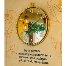 MGS Duvar Saati -Tinatti Gold Roma Aynalı Duvar Saati 50 cm