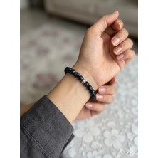 Rose Doğaltaş 8 mm Mavi Kaplangözü Bileklik Unisex