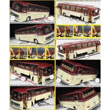 Oyuncak Sahili Mercedes Benz O302 Model Koleksiyon Klasik Otobüs Kapı Bagaj Açılır Işık Ses 25CM
