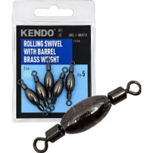 Kendo Rolling Swivel With Barrel Brass Weight 3.7gr No:0.9 ( Ağırlıklı Fırdöndü) 5 Adet