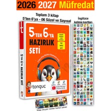 Tonguç Akademi 5'ten 6'ya Hazırlık Seti 2026 3 Kitap Yaz Tatili 2027 5. Sınıf Tekrar 6. Sınıf Konu Özetli Ingilizce Kartlar