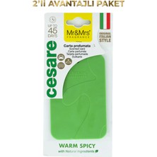 Mr&Mrs Fragrance Cesare Kart - Oto Araç Kokusu, Asma Kart Kokusu - Warm Spicy