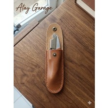 Atay Garage Ahşap Saplı Profesyonel Tirbuşon ve Kılıfı Şarap Şampanya Mantarı Açacağı Tirbişon