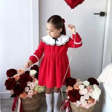 Dereff Mevsimlik Yaka Detaylı Muslin Elbise