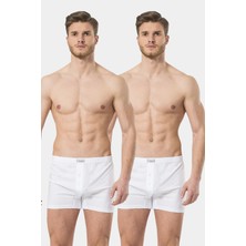 Türen Erkek %100 Pamuk Dügmeli Boxer 2'li Paket