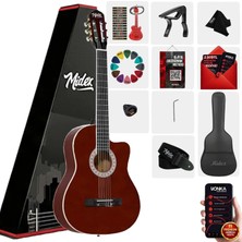 Midex MGX-100BRW-BAG Üst Seviye Klasik Gitar 4/4 Sap Ayarlı