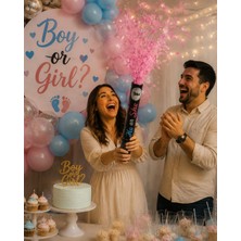 Parti Dükkanı Cinsiyet Belirleme Konfetisi Gender Reveal Parti Konfeti Pembe Bebek Cinsiyet Öğrenme Konfeti