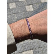 Mor Renk Sırataş Unisex Çelik Bileklik