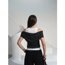 Paw Garage Kadın Aveline Atlet Detaylı Transparan T-Shirt - Buzzy Kumaş